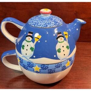 Vtg 1999 Jolly Follies Sandy Gore Evans Teapot For One 1 The S'mores The Merrier